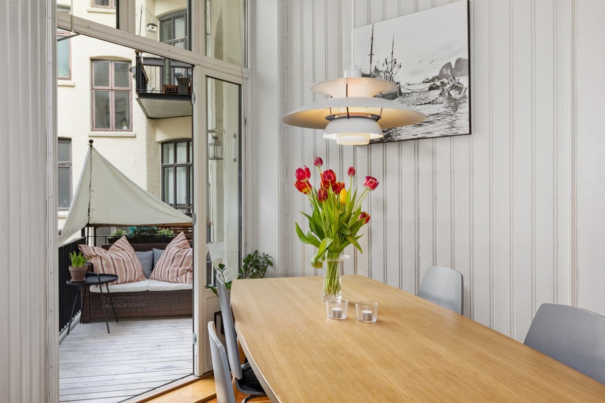 Fra kjøkkenet er det utgang til en balkong på 3,5 m². Galleribilde