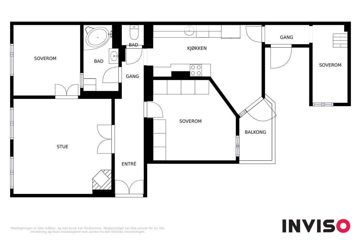 Vi starter med plantegningen, slik at du får orientert deg i boligen. Galleribilde