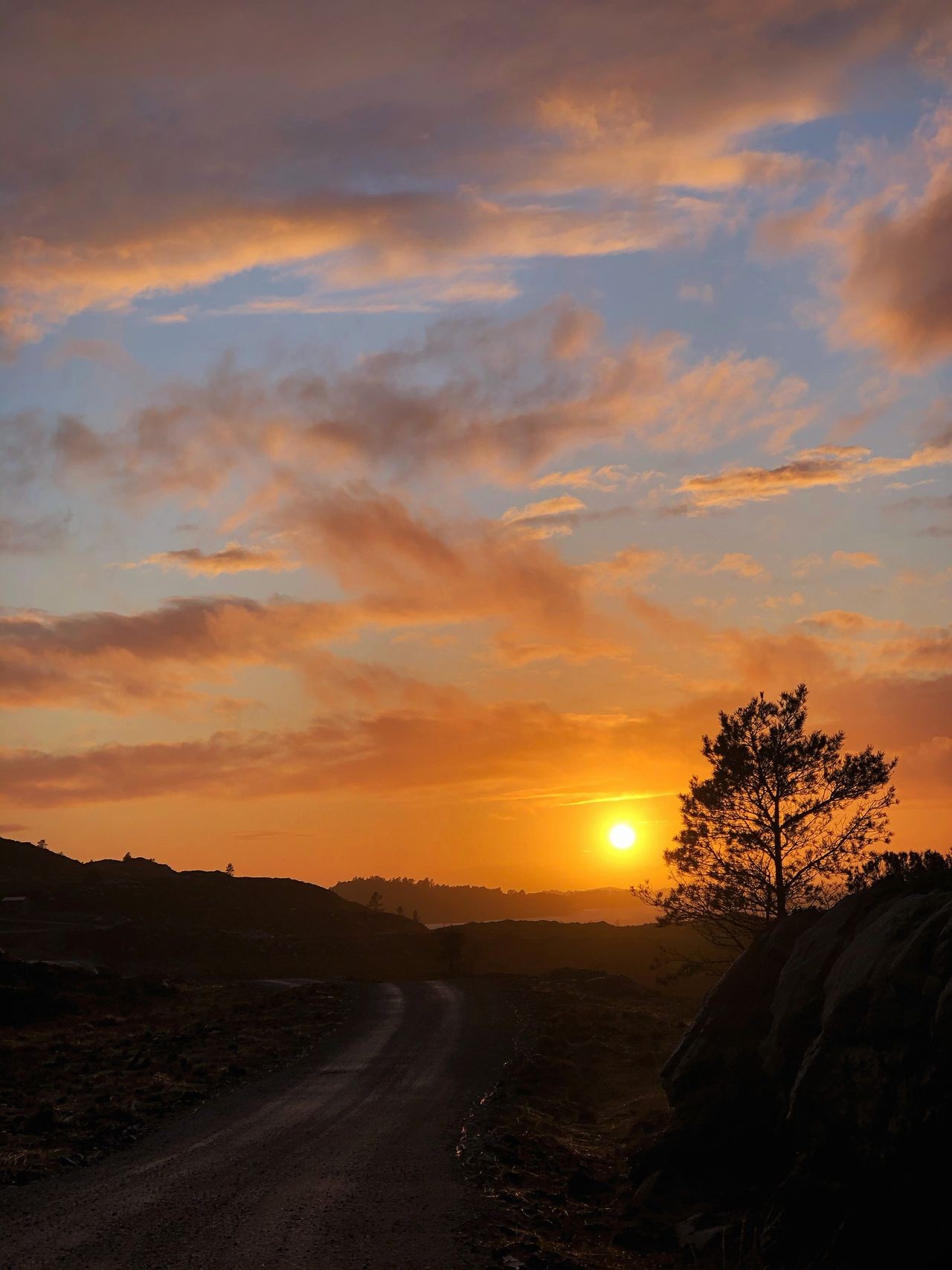 Bilde tatt på kilmyra i solnedgang ved hyttefelt Galleribilde