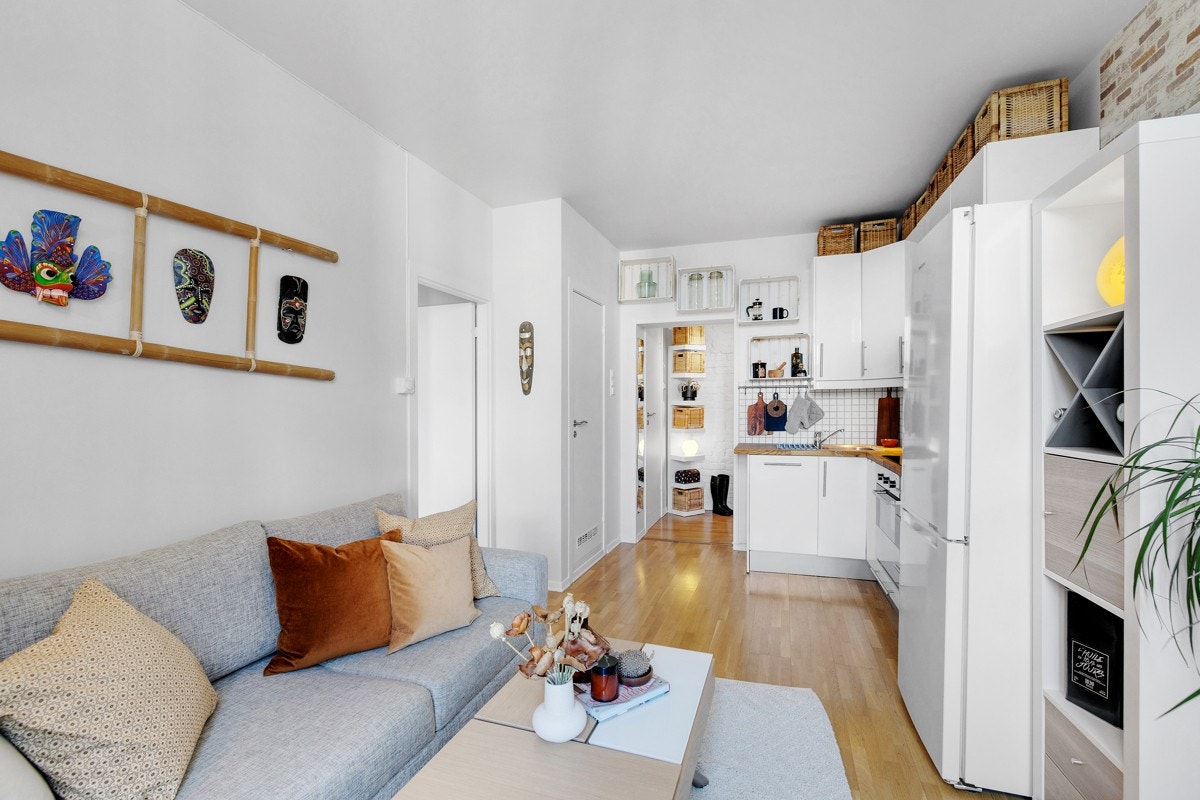 Praktisk åpen stue / kjøkkenløsning Galleribilde