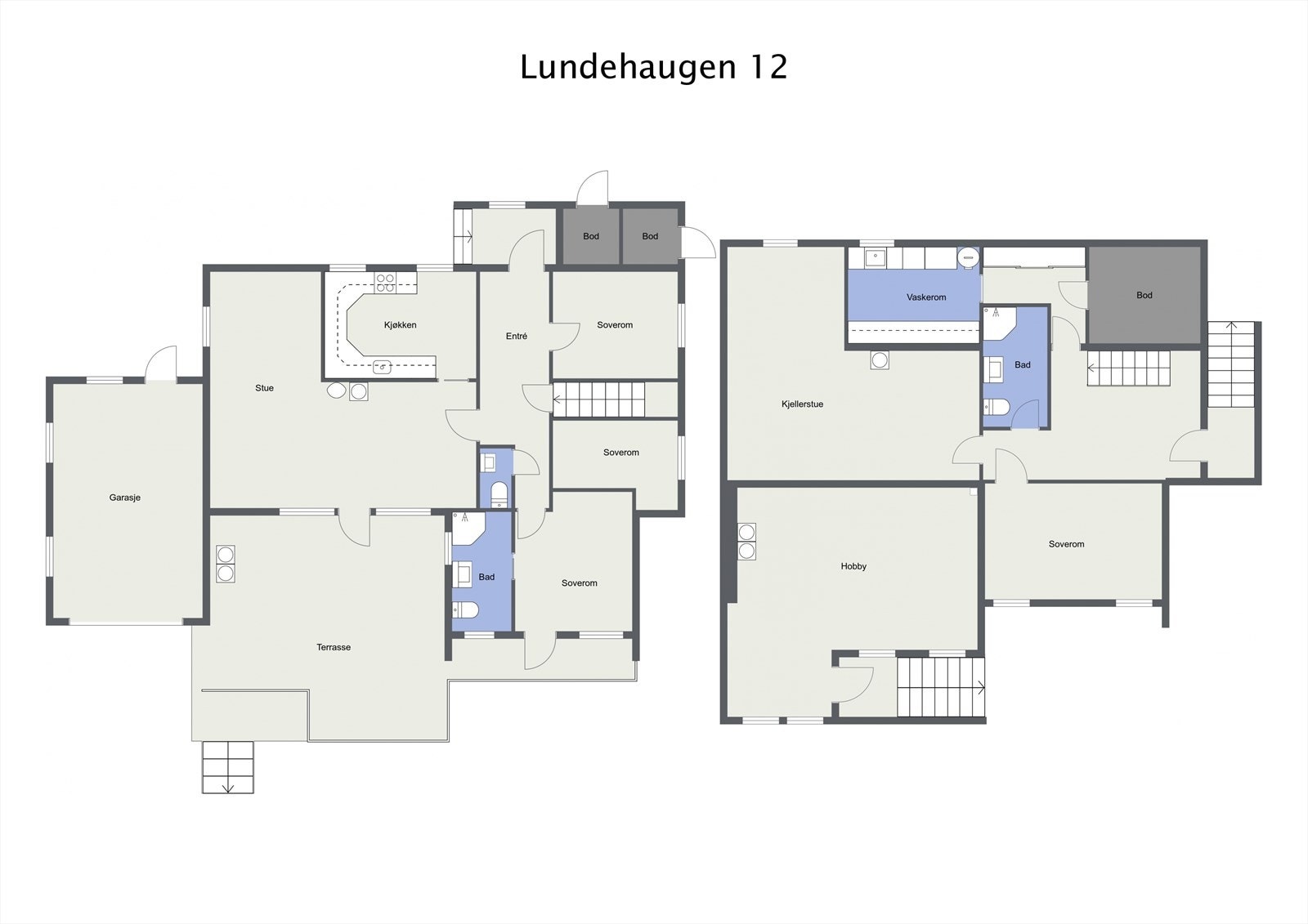 Project letterhead - Lundehaugen 12 - 2D Floor Plan-2 Galleribilde