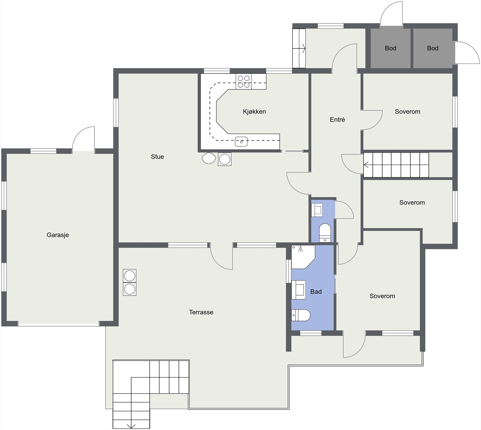 Lundehaugen 12 - 1. Etasje - 2D Floor Plan Galleribilde
