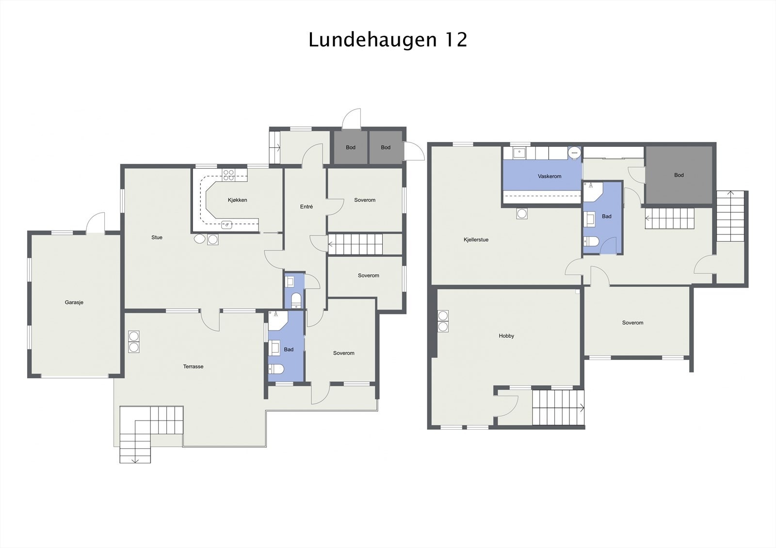 Project letterhead - Lundehaugen 12 - 2D Floor Plan Galleribilde