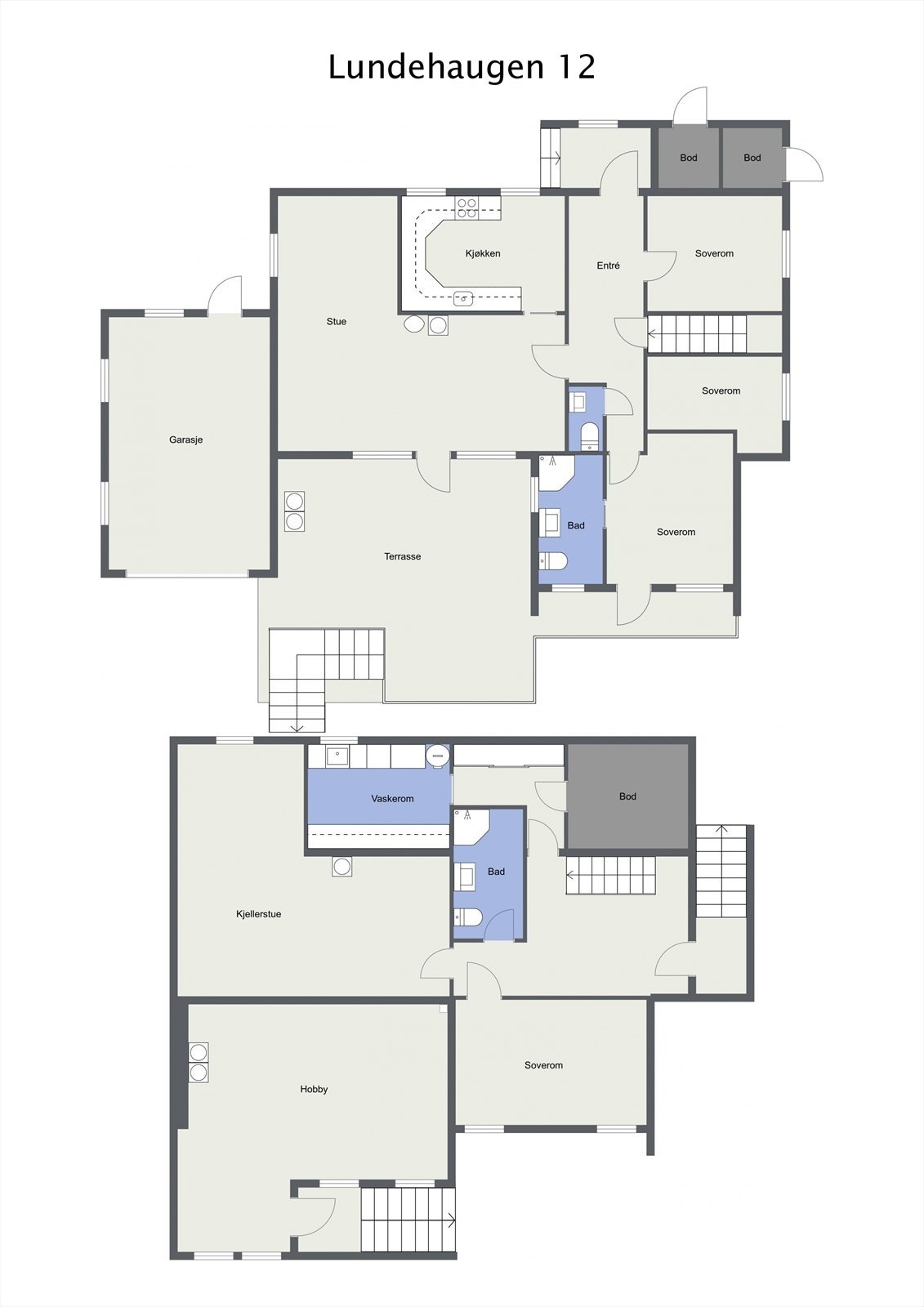 Project letterhead - Lundehaugen 12 - 2D Floor Plan-2 Galleribilde