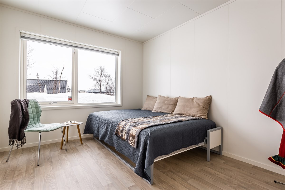 Hovedsoverom. Dette rommet har også egen inngang og er klargjort for å etablering av hybel.