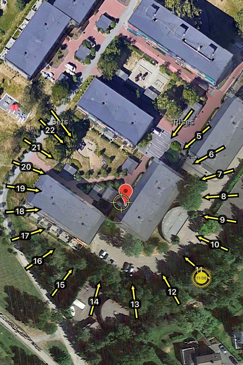 Solen kommer ca. kl 15:00 og går ned ca. kl 22:00 på sommeren. Galleribilde