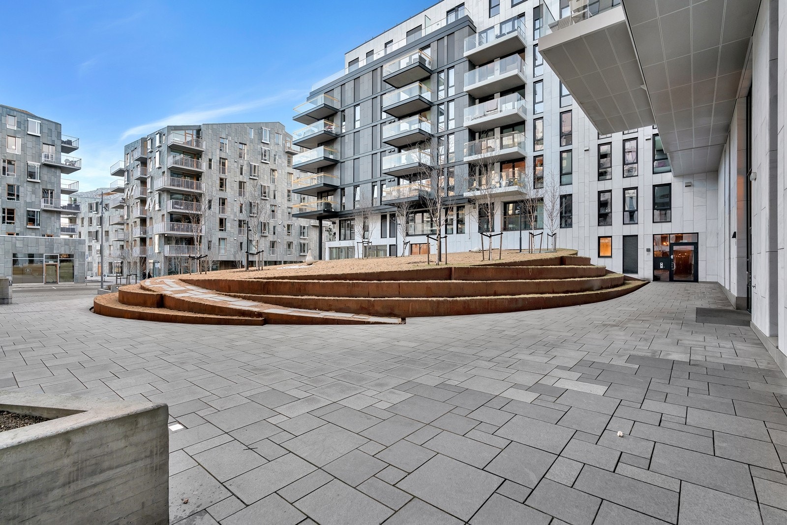 Pent opparbeidede fellesarealer Galleribilde