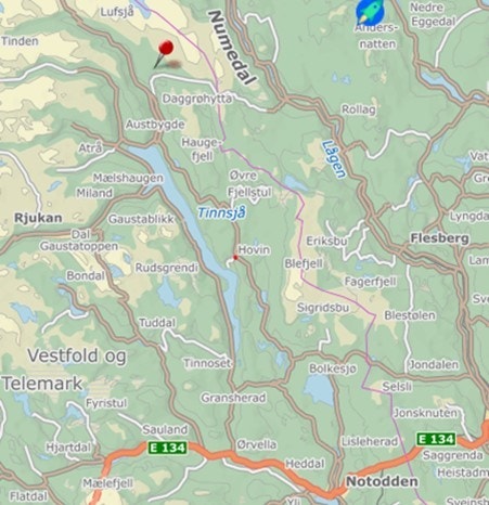 Kart over området Galleribilde