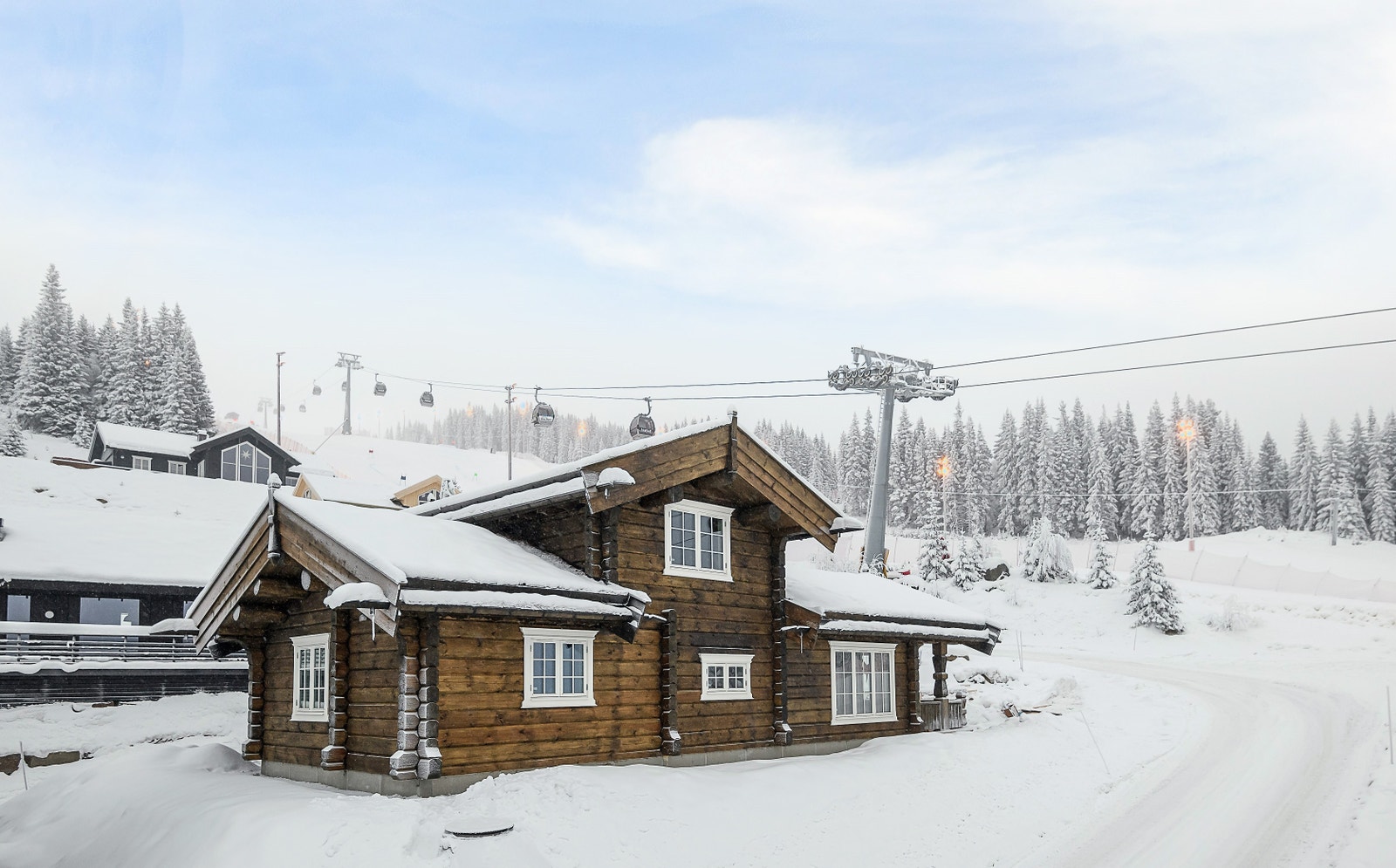 Inspirasjonsbilde fra Tyrihans tømmerhytte bygget for kunde på Hafjell Galleribilde