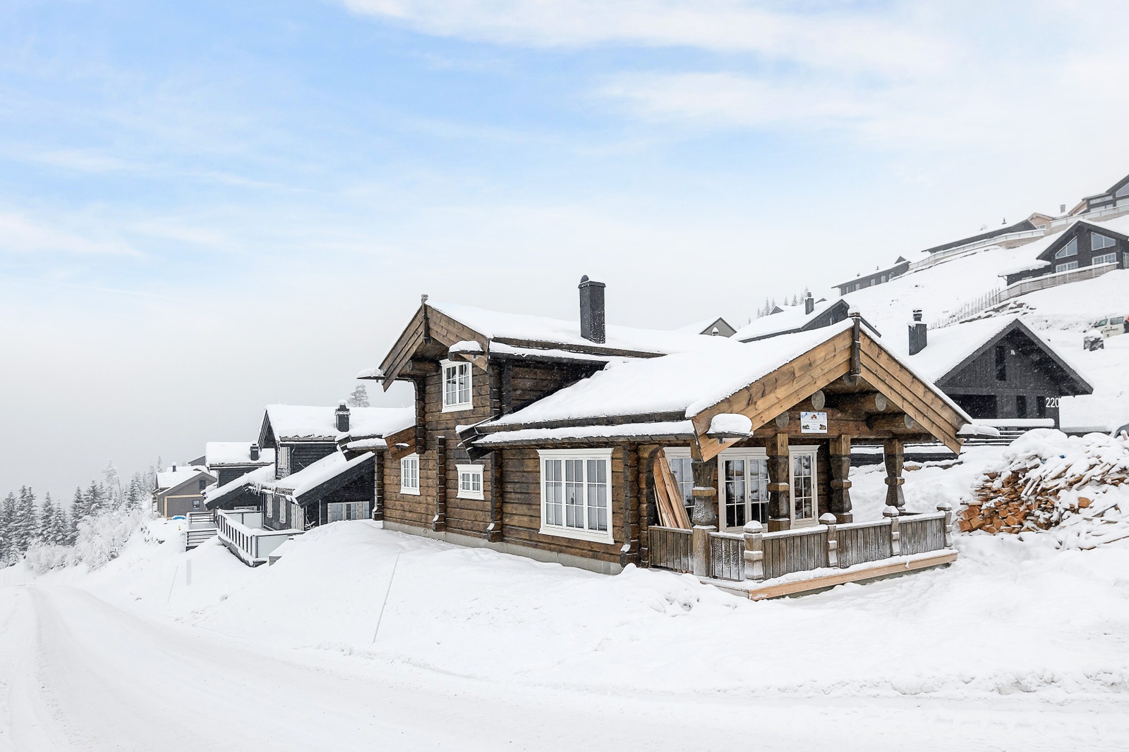 Inspirasjonsbilde fra Tyrihans tømmerhytte bygget for kunde på Hafjell Galleribilde