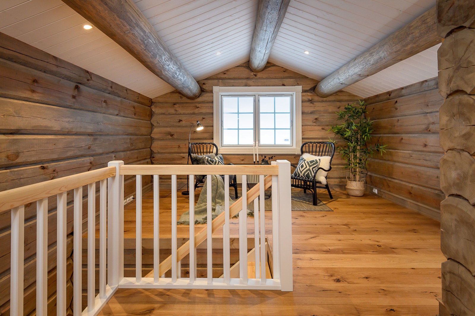 Inspirasjonsbilde fra Tyrihans tømmerhytte bygget for kunde på Hafjell Galleribilde