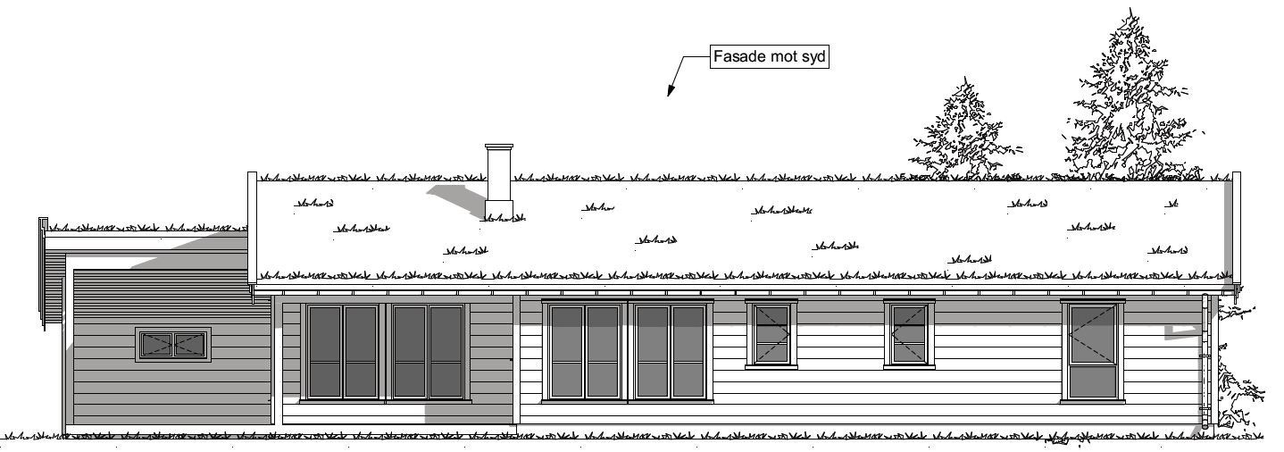 Fasade mot syd Galleribilde