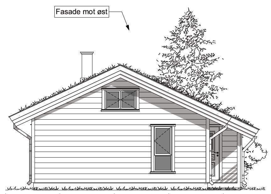 Fasade mot øst Galleribilde