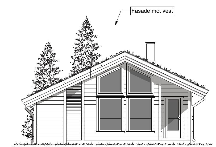 Fasade mot vest Galleribilde