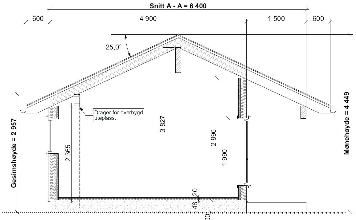 Snitt A - A Galleribilde