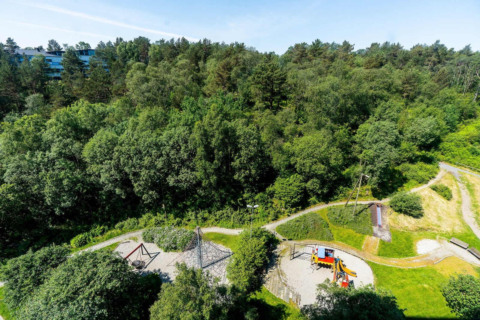 Utsikt fra blokkens balkong Galleribilde