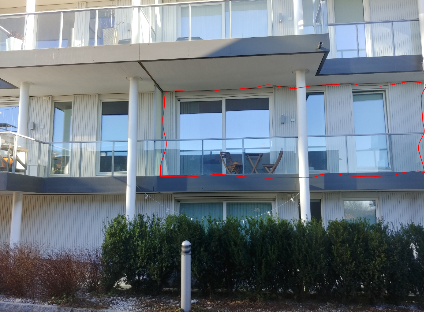 Balkong fra utsiden Galleribilde