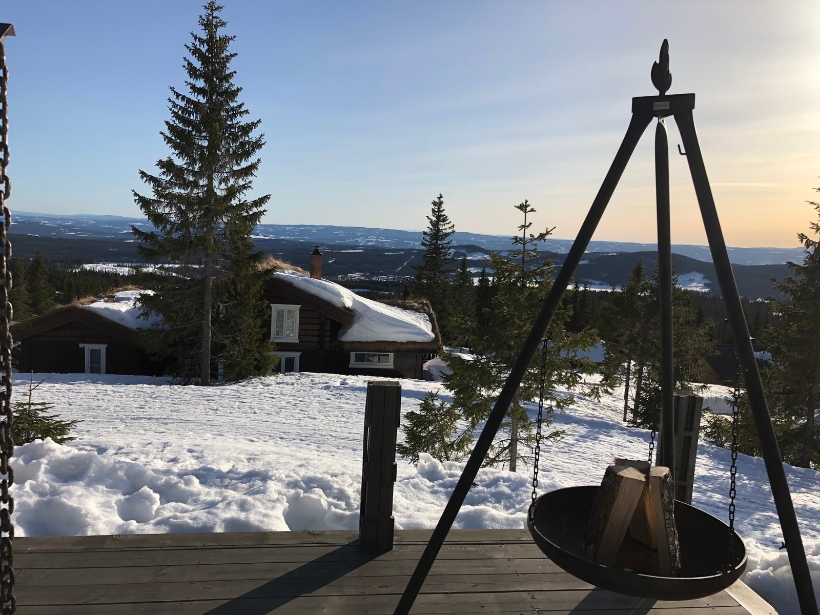 Bålpanne og utsikt Galleribilde