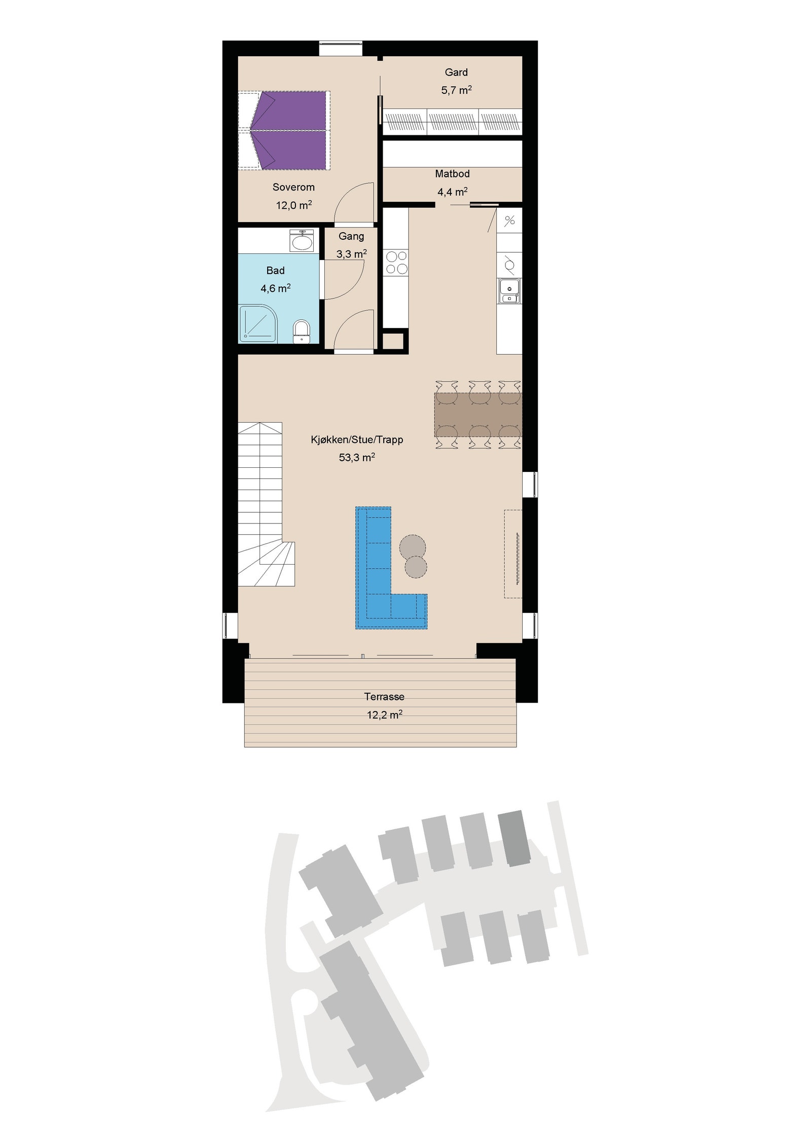 Planløsning 2. etasje. Galleribilde