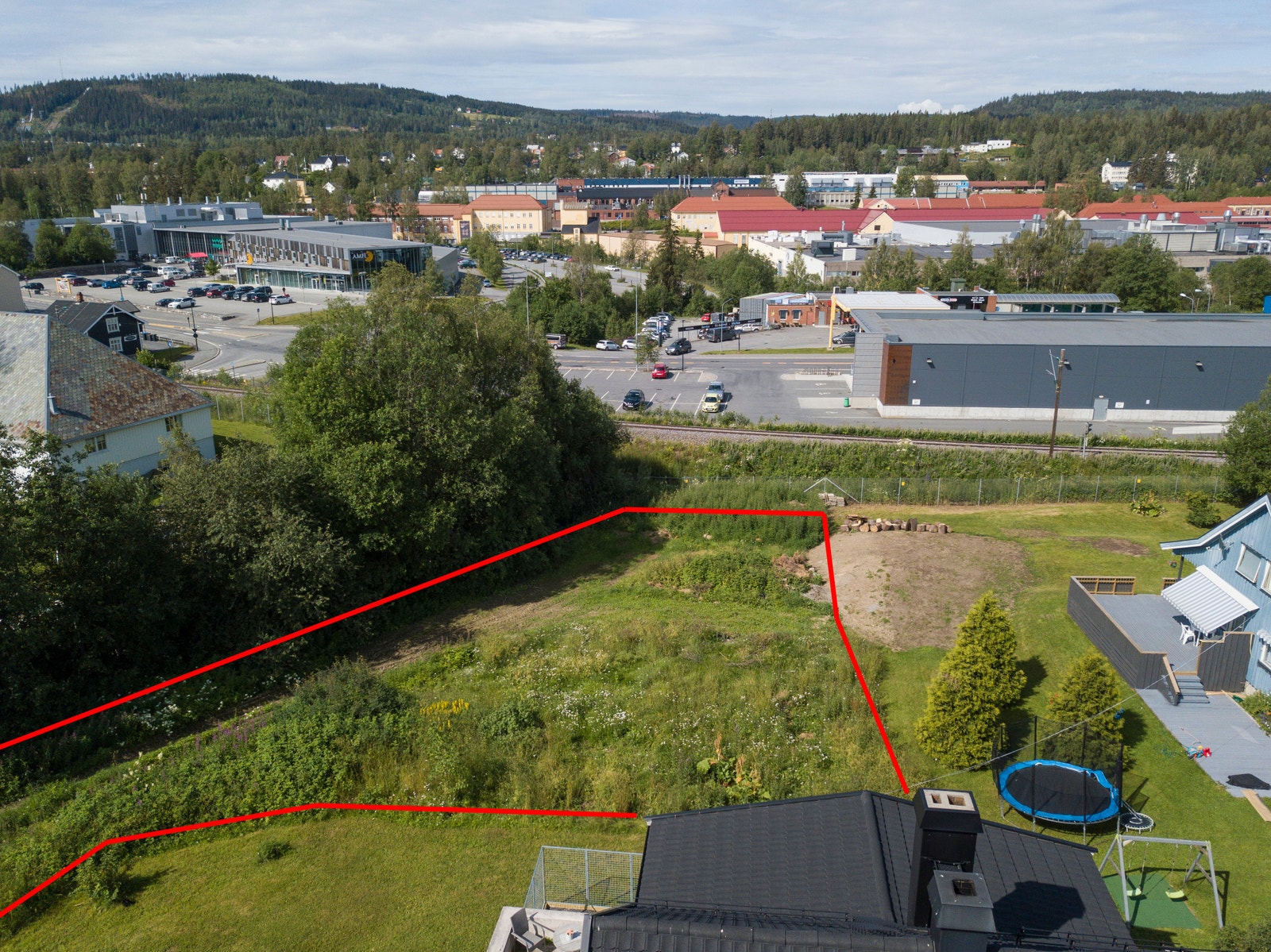 Tomt med markering. Galleribilde