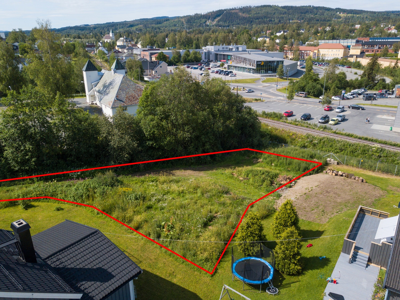 Tomt med markering. Galleribilde