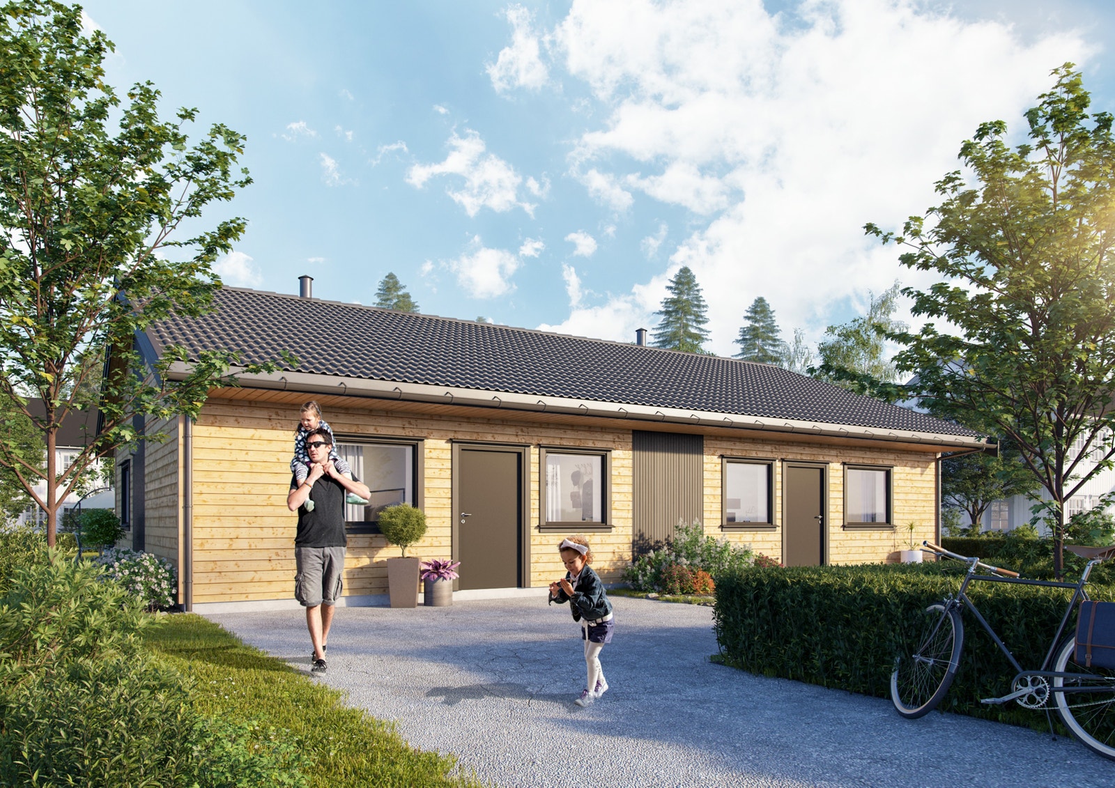 3D illustrasjon. Avvik fra virkelig miljø og omgivelser. Galleribilde