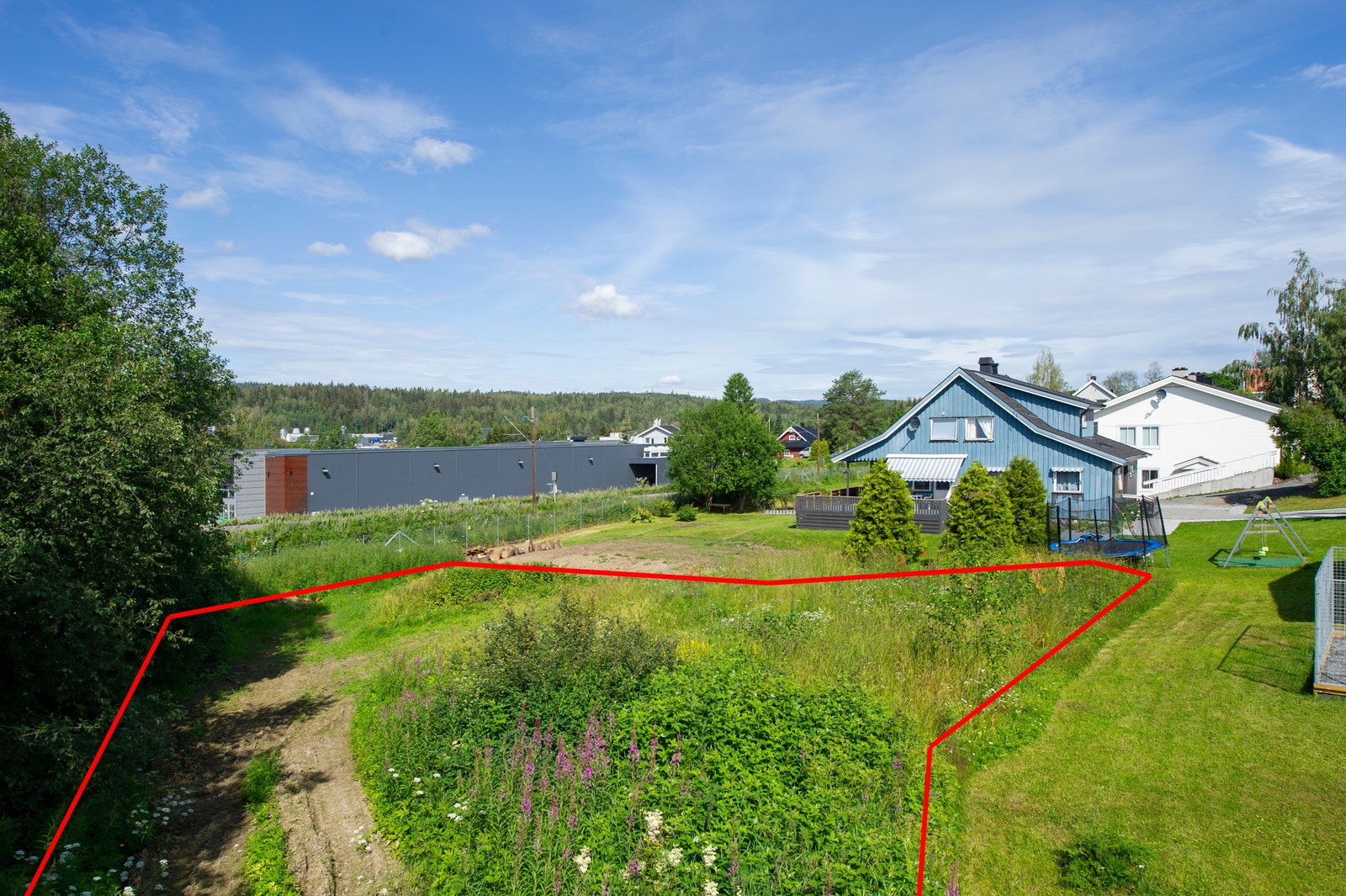 Tomt med markering. Galleribilde