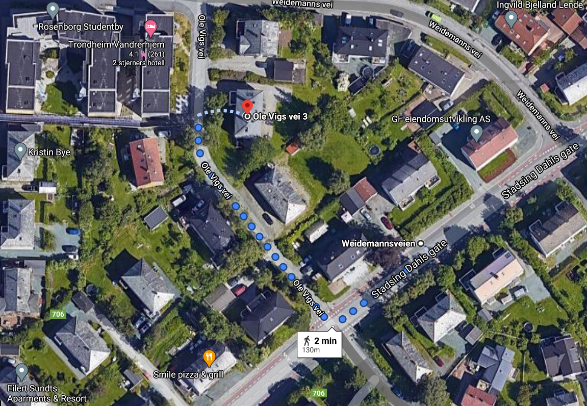 Kort veg til bussholdeplass Galleribilde