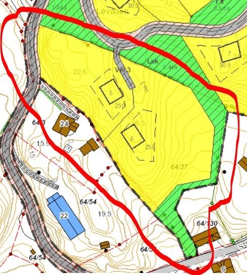 Utsnitt av plankart Galleribilde