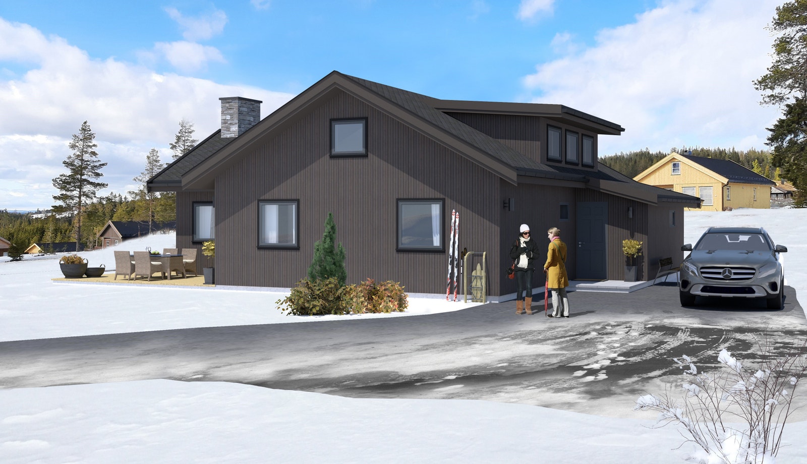 Fasade. Kan avike fra virkeligheten Galleribilde