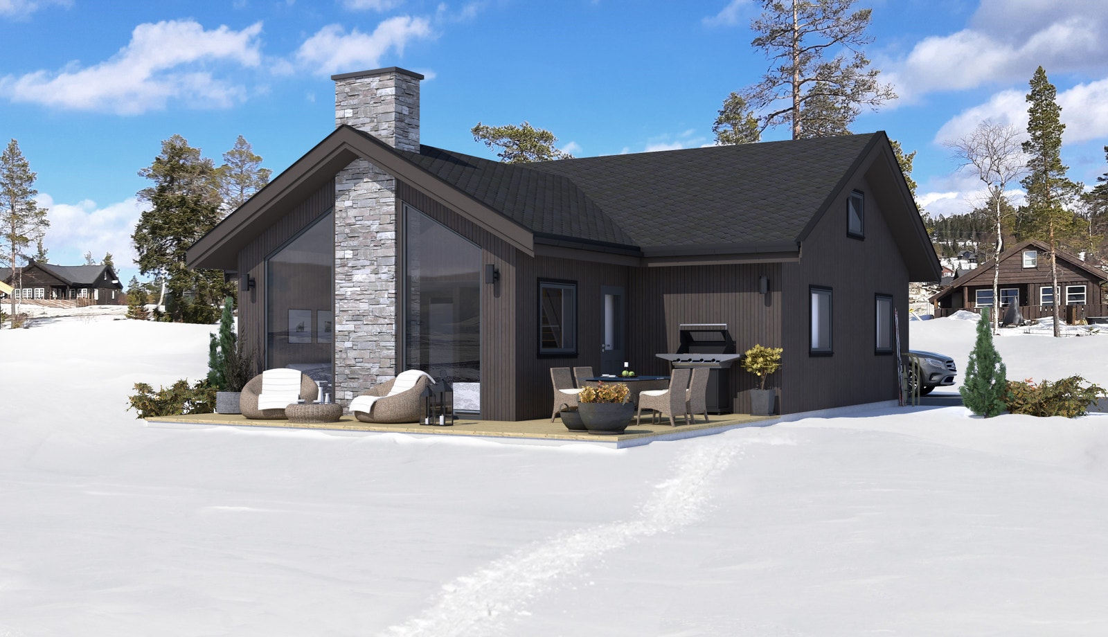 Fasade. Kan avike fra virkeligheten Galleribilde