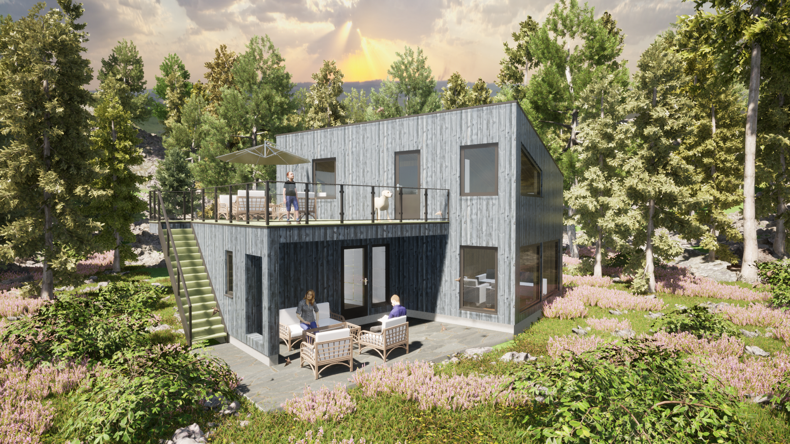 Konsepthytte settes opp 2020, kommer for salg. Leveres av Eventyrhytter AS Galleribilde