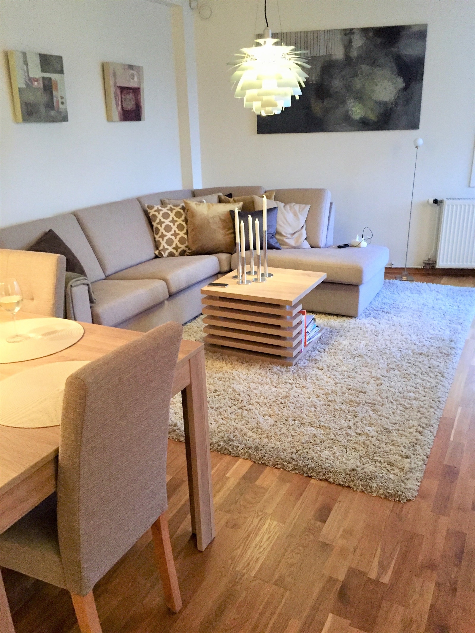 Fra stuen med nye, delikate møbler Galleribilde