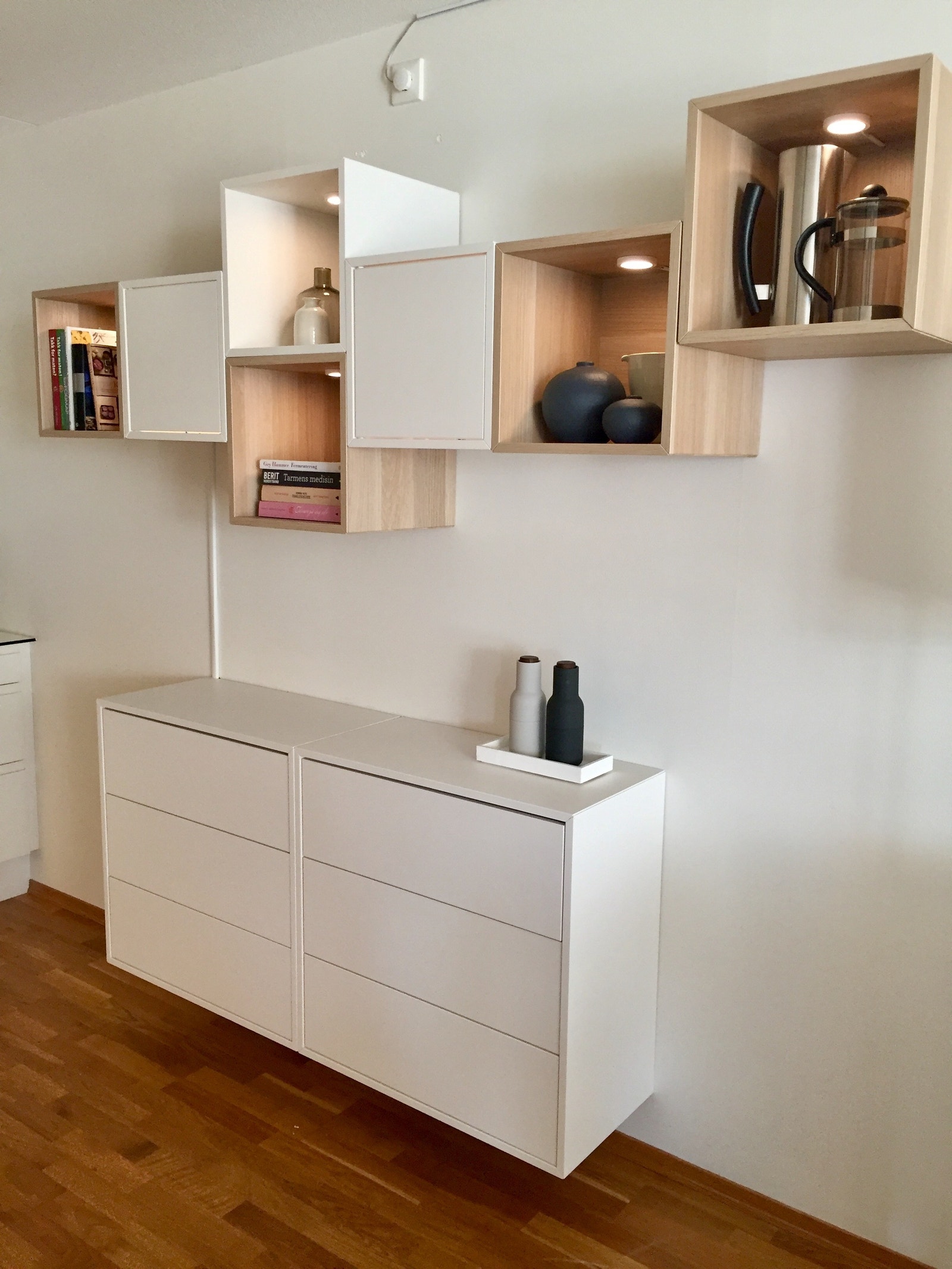 Detalj fra kjøkken med oppbevaring Galleribilde