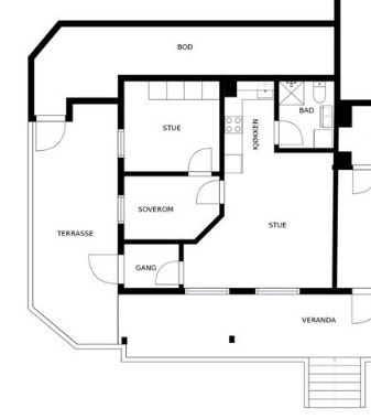 Plan tegning Galleribilde