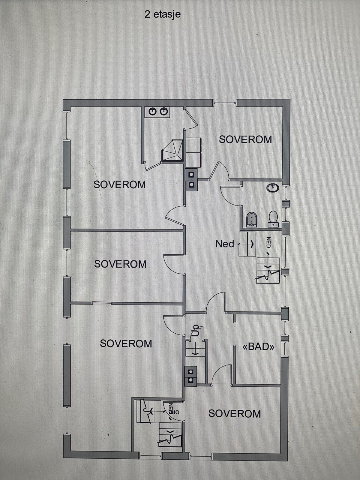 Plantegning 2 etasje Galleribilde