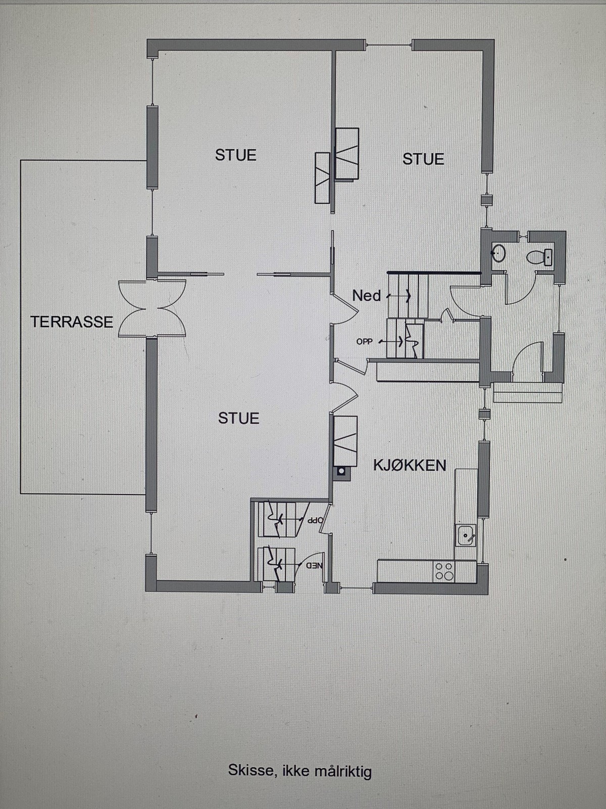 Plantegning 1 etasje Galleribilde