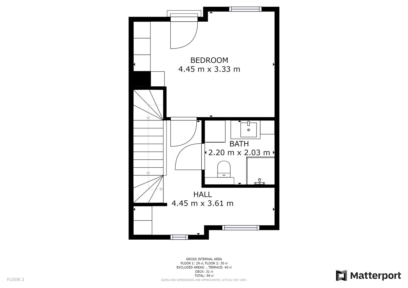 Plantegning 2 etasje. Se også virtuell visning! Trykk på 360 visnings-knappen på bildene Galleribilde