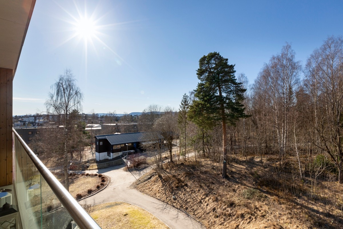 Trivelig utsyn fra balkong. Galleribilde