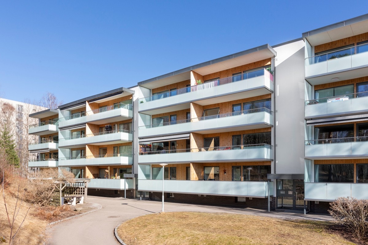 Leiligheten ligger fint til i byggets 4. etasje. Galleribilde