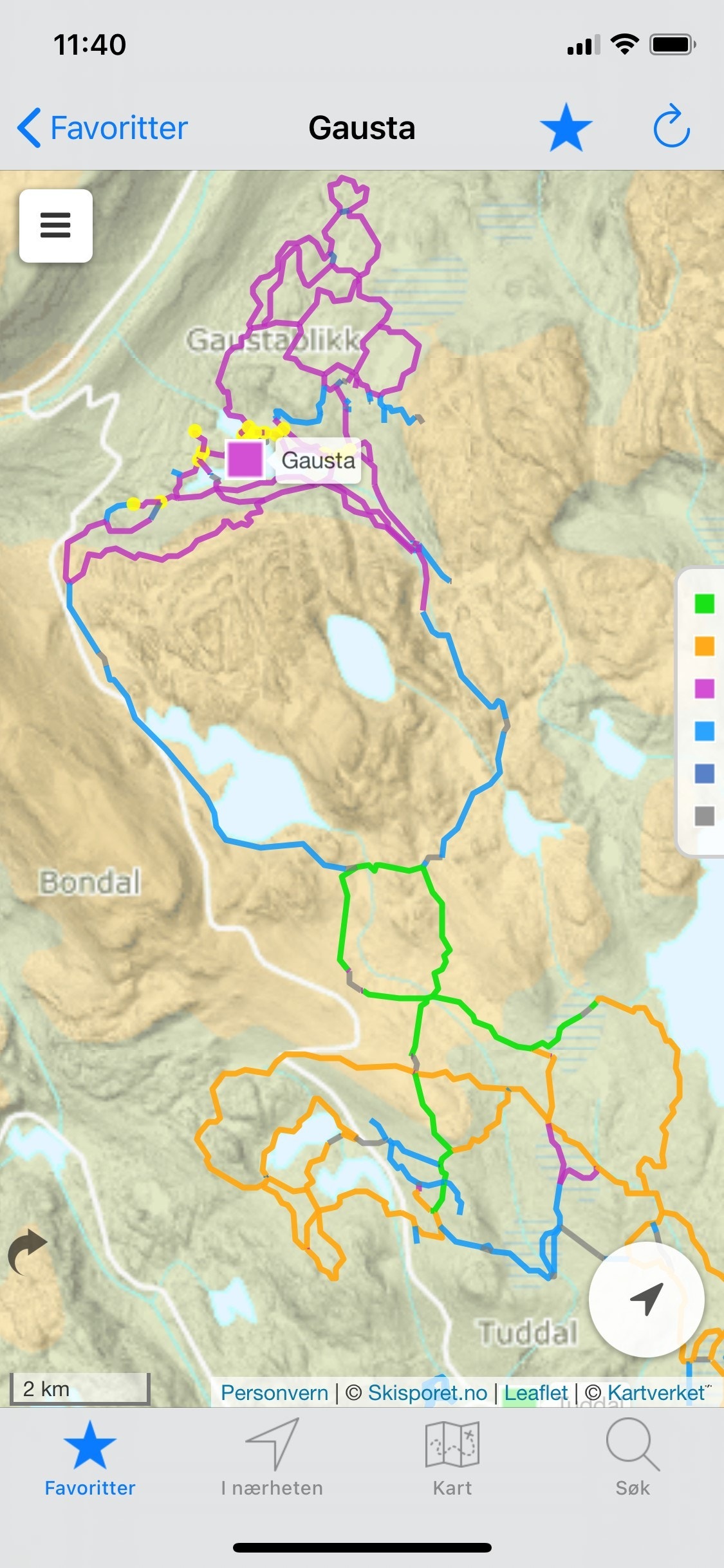 Løypenett langrenn. Med tilkobling til Tuddal sitt nett er det mange muligeter Galleribilde