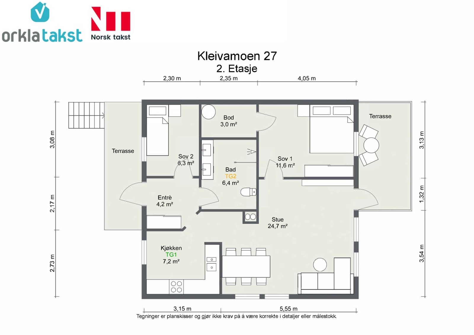 Planskisse Galleribilde