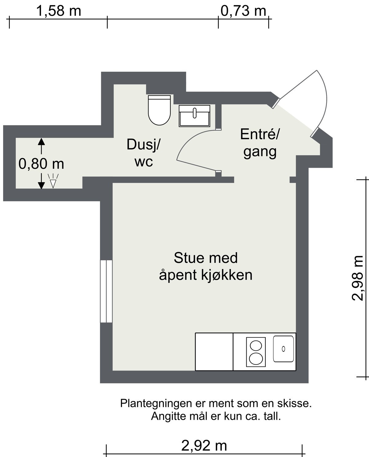 Hegdehaugsveien 2 - plantegning Galleribilde