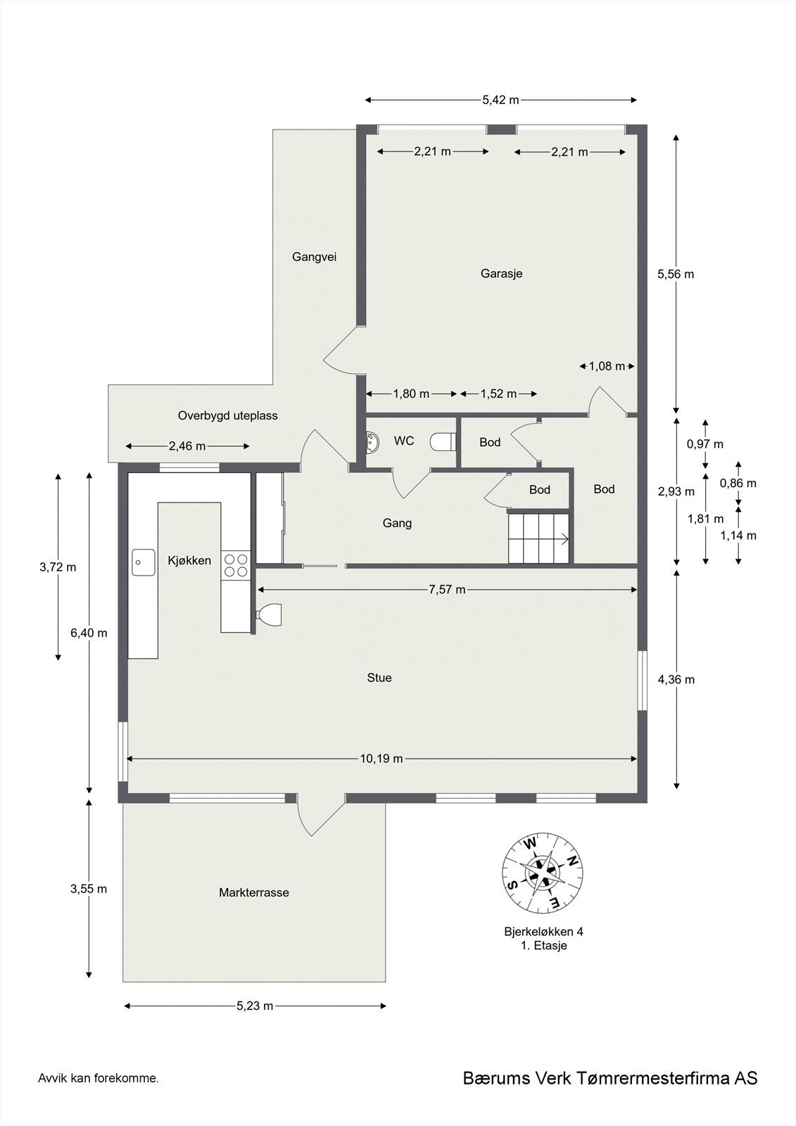 Plantegning 1. etasje Galleribilde