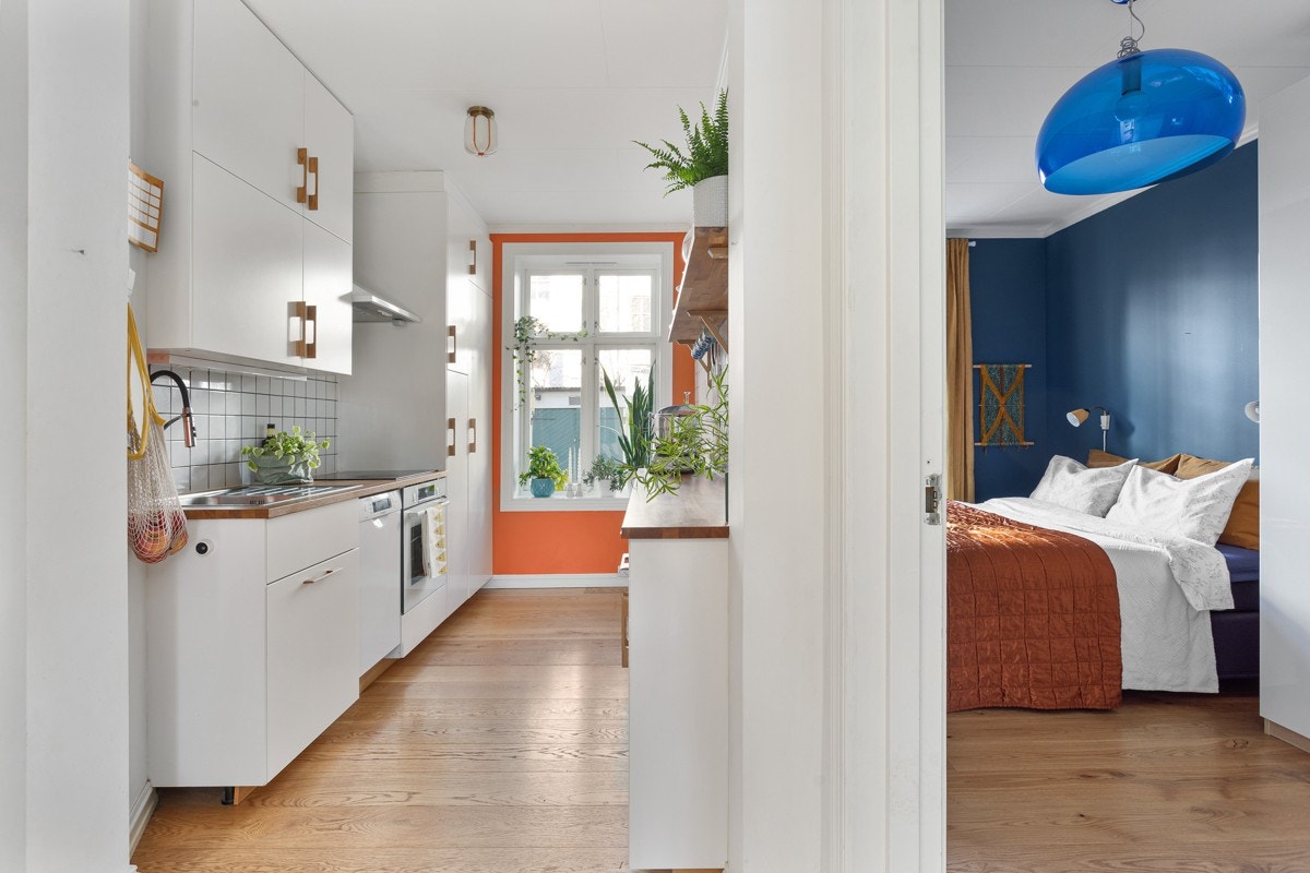 Hovedsoverommet sett fra mellomgang. Galleribilde