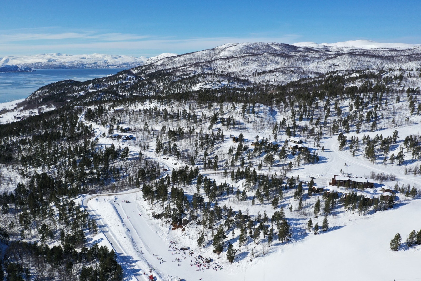 Det er bilvei frem til hyttefeltet Galleribilde