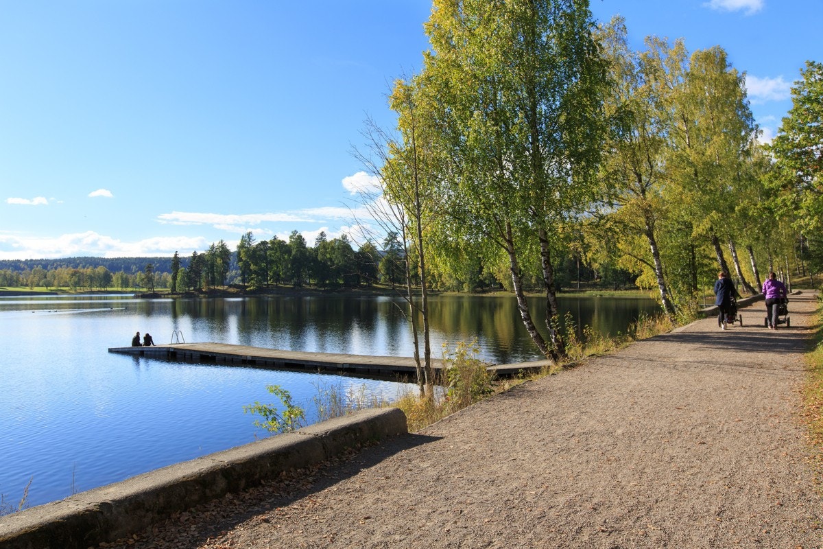 Ved Bogstadvannet, som er en hyggelig gåtur unna, finnes det flotte rekreasjonsmuligheter både sommer og vinter. Galleribilde