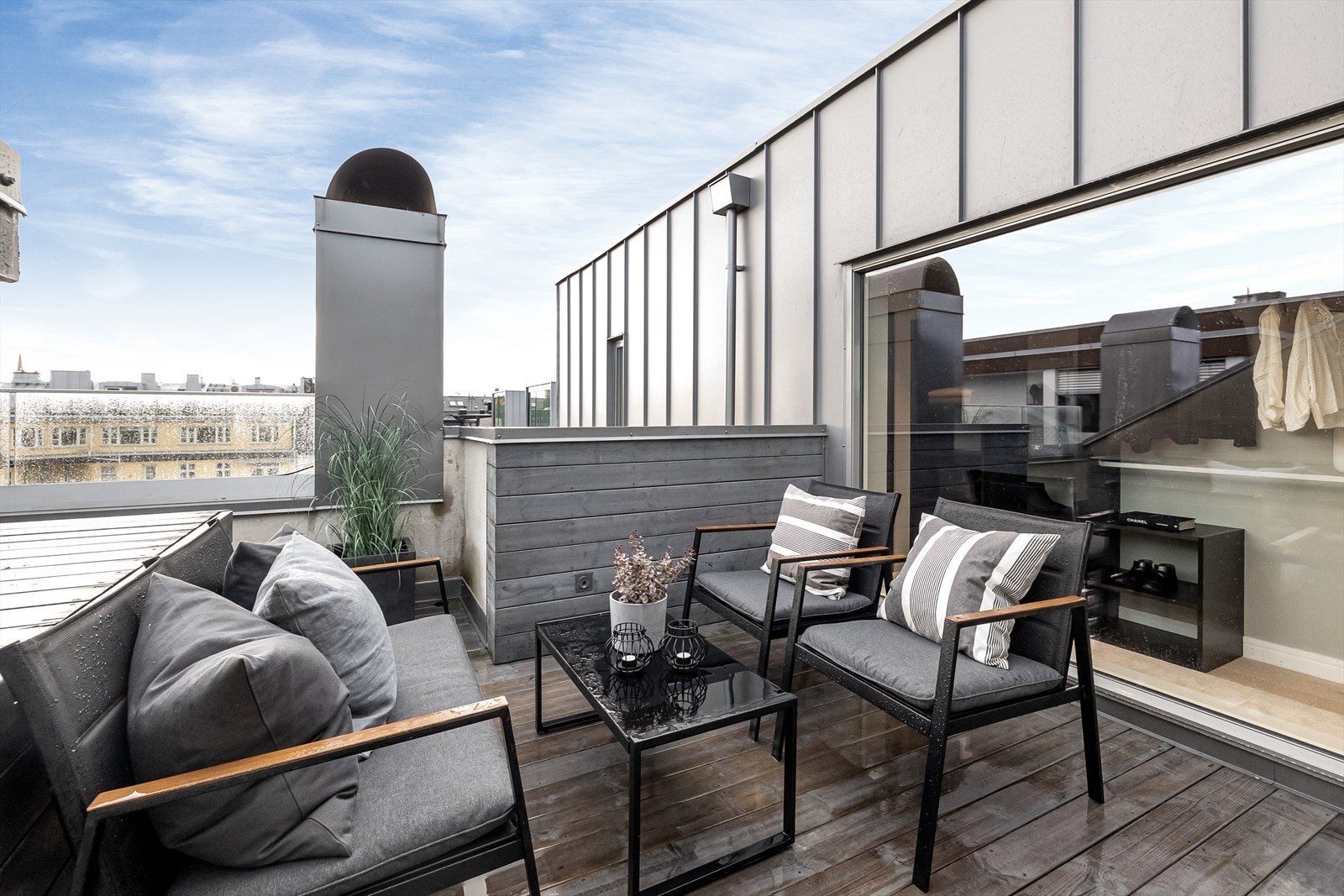 Gode solforhold på terrassen. Galleribilde