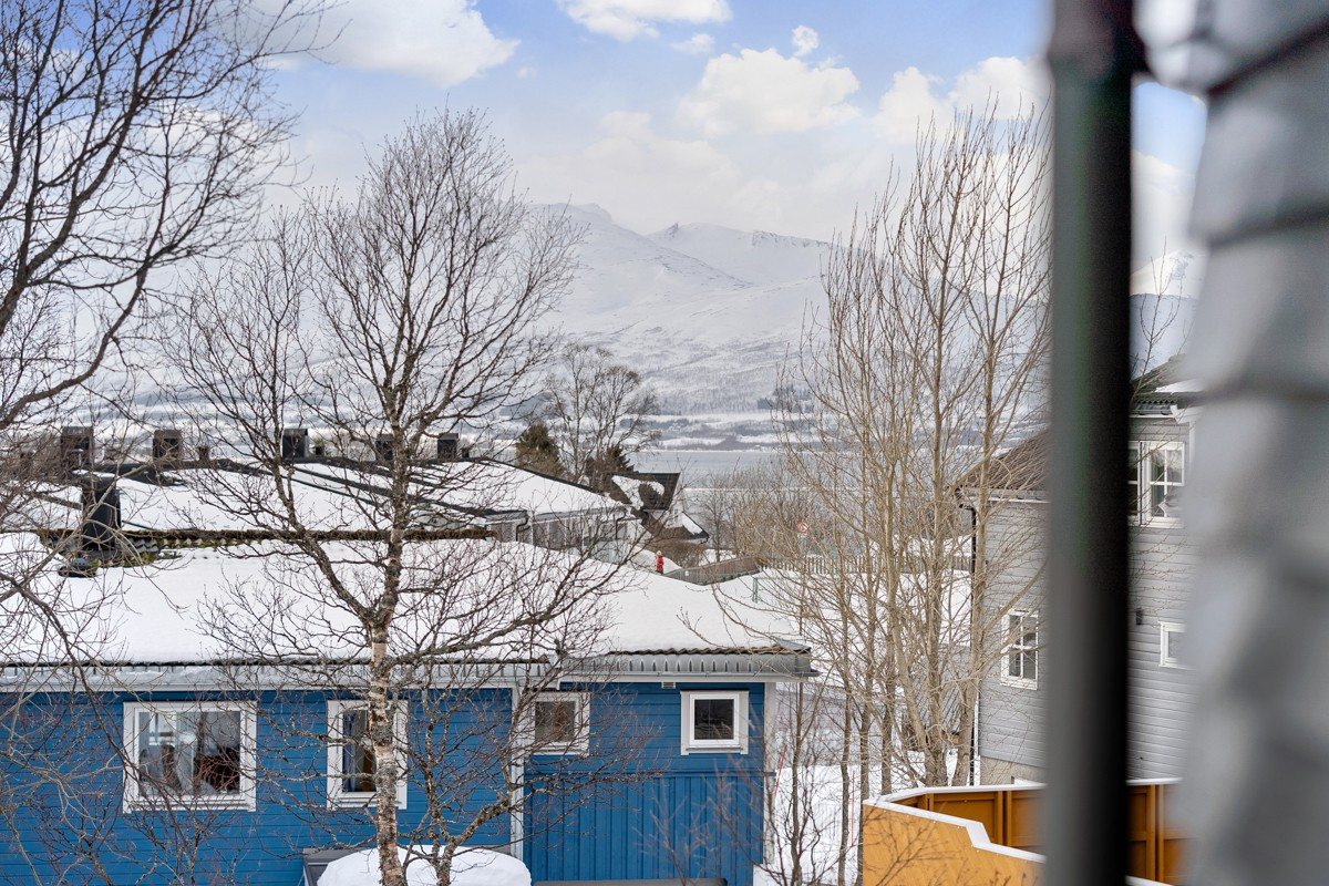 Utsikt over mot fjellene og nabolaget