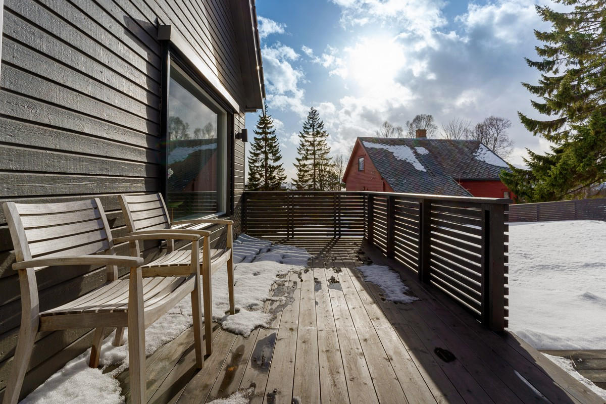 På verandaen er det svært gode solforhold!